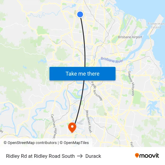 Ridley Rd at Ridley Road South to Durack map