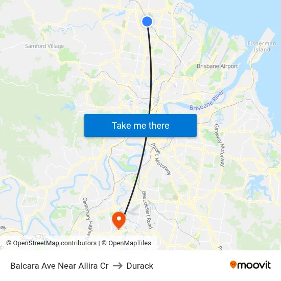Balcara Ave Near Allira Cr to Durack map