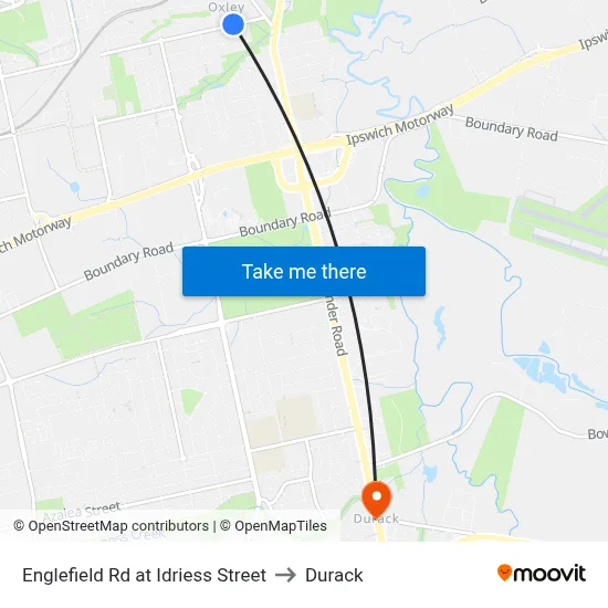 Englefield Rd at Idriess Street to Durack map