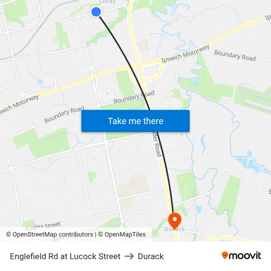 Englefield Rd at Lucock Street to Durack map
