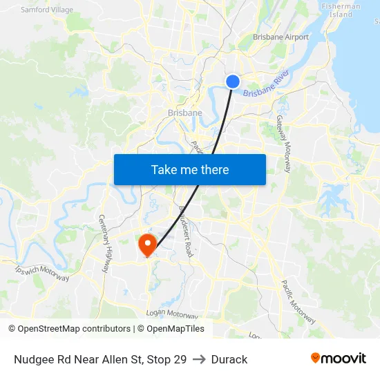 Nudgee Rd Near Allen St, Stop 29 to Durack map