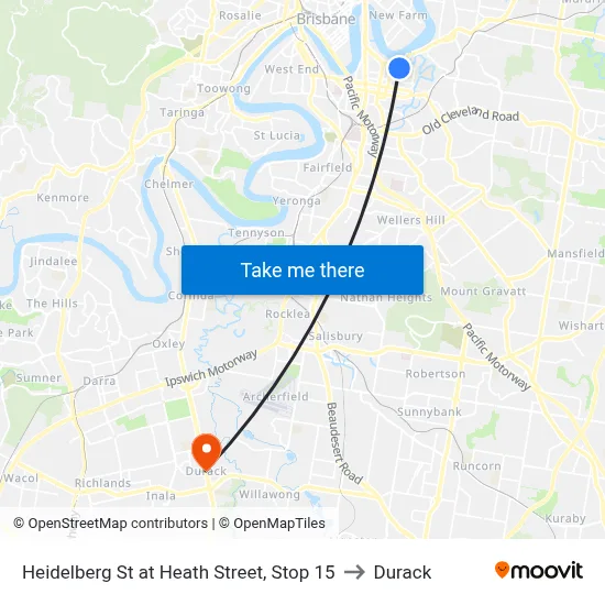 Heidelberg St at Heath Street, Stop 15 to Durack map