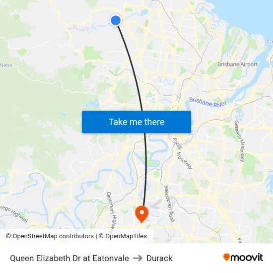 Queen Elizabeth Dr at Eatonvale to Durack map