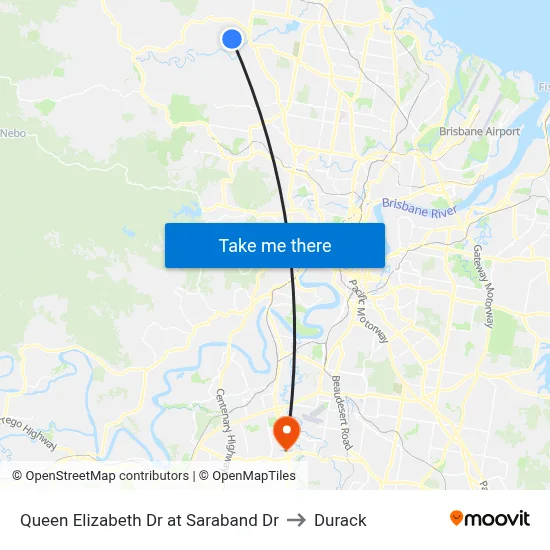 Queen Elizabeth Dr at Saraband Dr to Durack map