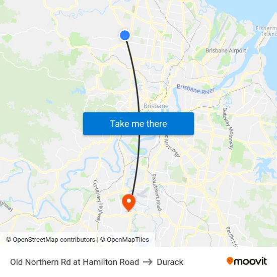 Old Northern Rd at Hamilton Road to Durack map