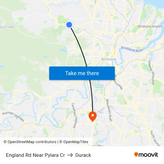 England Rd Near Pylara Cr to Durack map