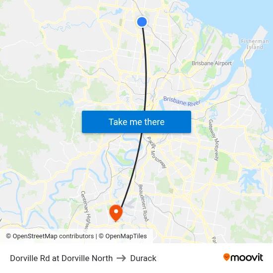 Dorville Rd at Dorville North to Durack map