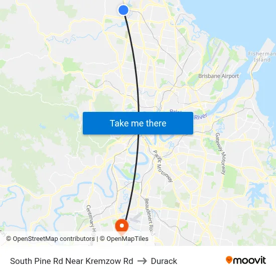 South Pine Rd Near Kremzow Rd to Durack map