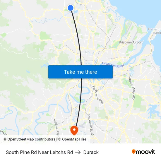 South Pine Rd Near Leitchs Rd to Durack map
