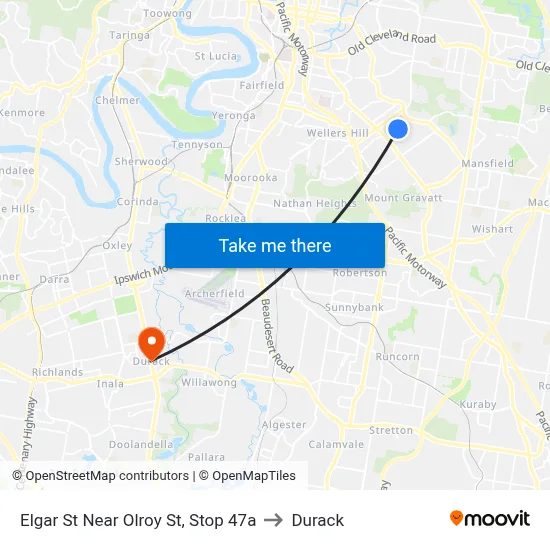 Elgar St Near Olroy St, Stop 47a to Durack map