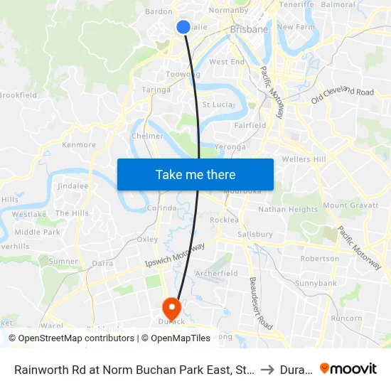 Rainworth Rd at Norm Buchan Park East, Stop 12 to Durack map