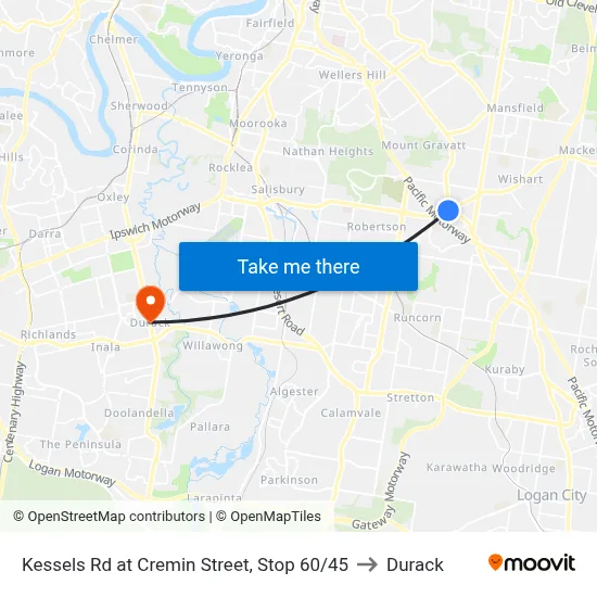 Kessels Rd at Cremin Street, Stop 60/45 to Durack map