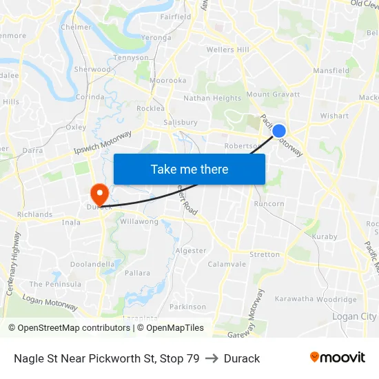 Nagle St Near Pickworth St, Stop 79 to Durack map