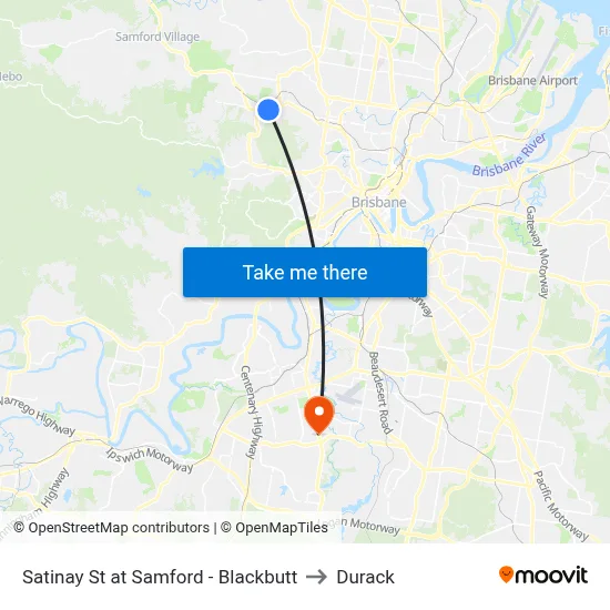 Satinay St at Samford - Blackbutt to Durack map