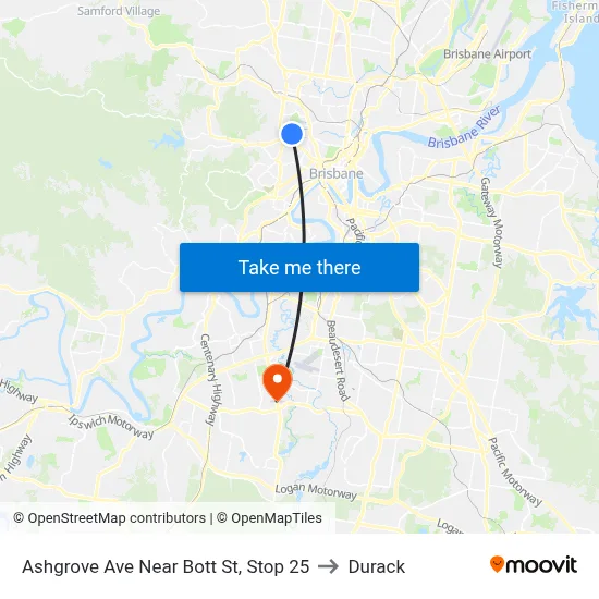 Ashgrove Ave Near Bott St, Stop 25 to Durack map