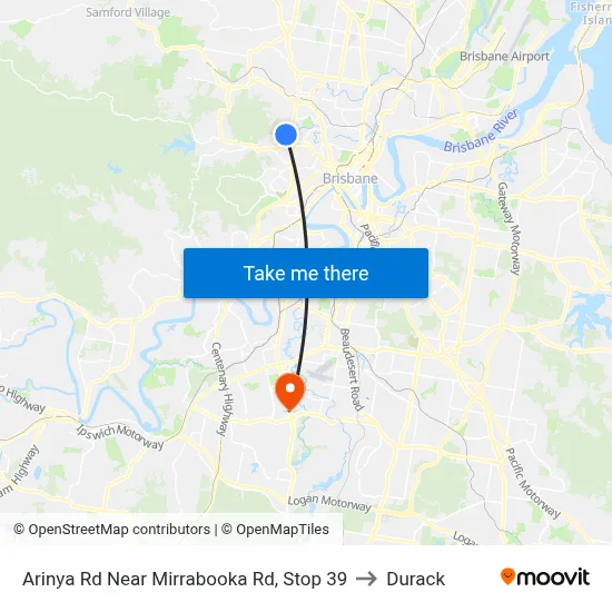 Arinya Rd Near Mirrabooka Rd, Stop 39 to Durack map
