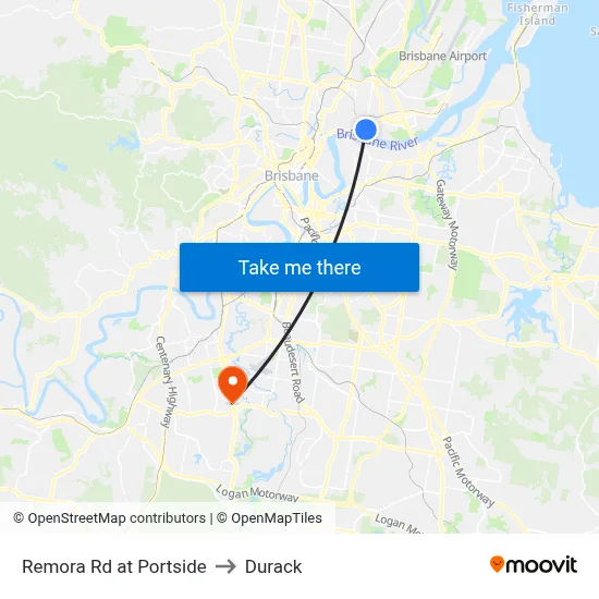 Remora Rd at Portside to Durack map