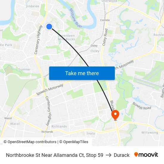 Northbrooke St Near Allamanda Ct, Stop 59 to Durack map