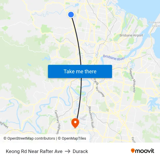 Keong Rd Near Rafter Ave to Durack map