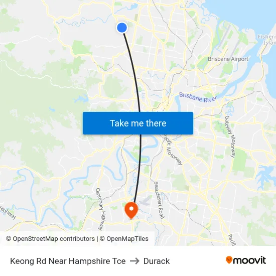 Keong Rd Near Hampshire Tce to Durack map