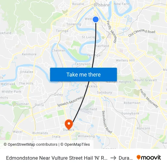 Edmondstone Near Vulture Street Hail 'N' Ride to Durack map