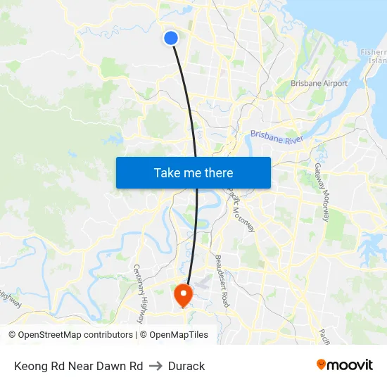 Keong Rd Near Dawn Rd to Durack map