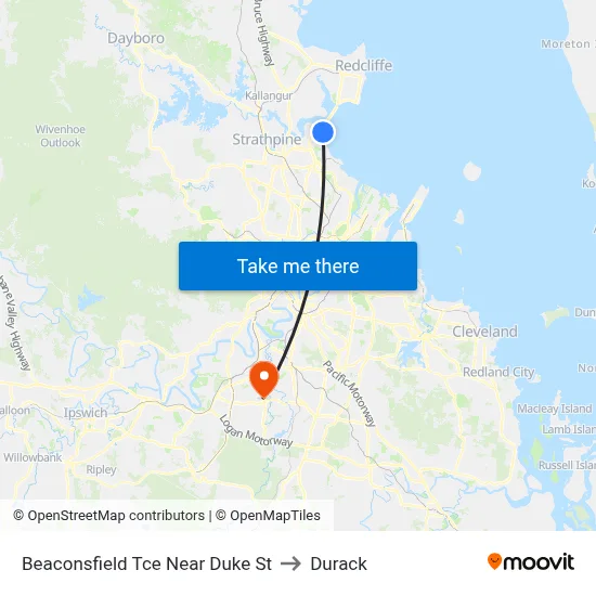 Beaconsfield Tce Near Duke St to Durack map