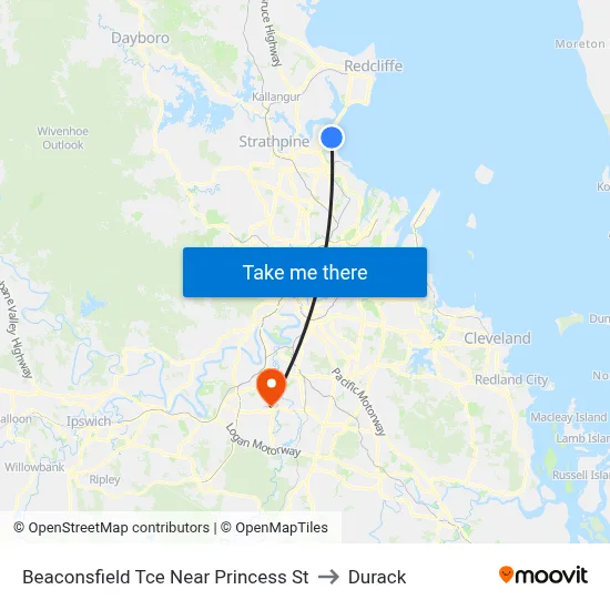 Beaconsfield Tce Near Princess St to Durack map
