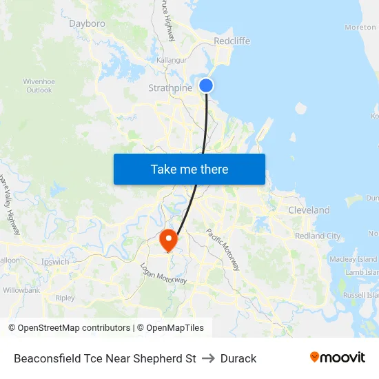 Beaconsfield Tce Near Shepherd St to Durack map