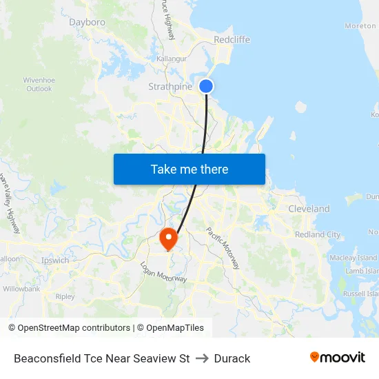 Beaconsfield Tce Near Seaview St to Durack map