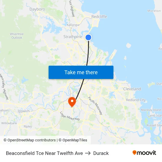 Beaconsfield Tce Near Twelfth Ave to Durack map