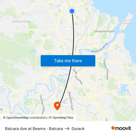 Balcara Ave at Beams - Balcara to Durack map