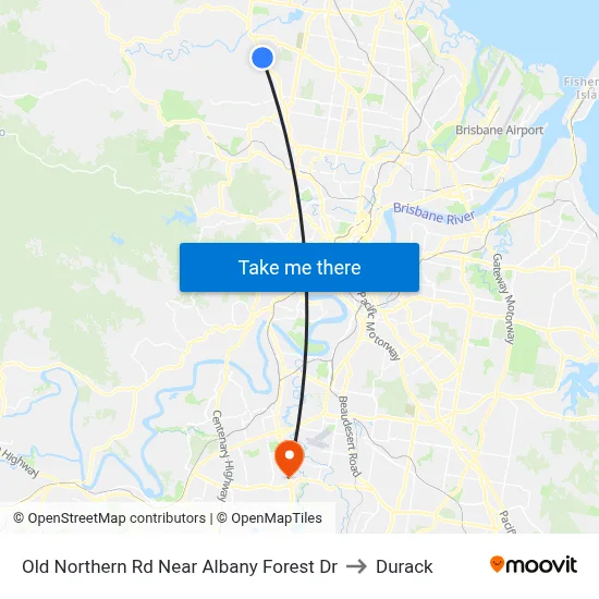 Old Northern Rd Near Albany Forest Dr to Durack map