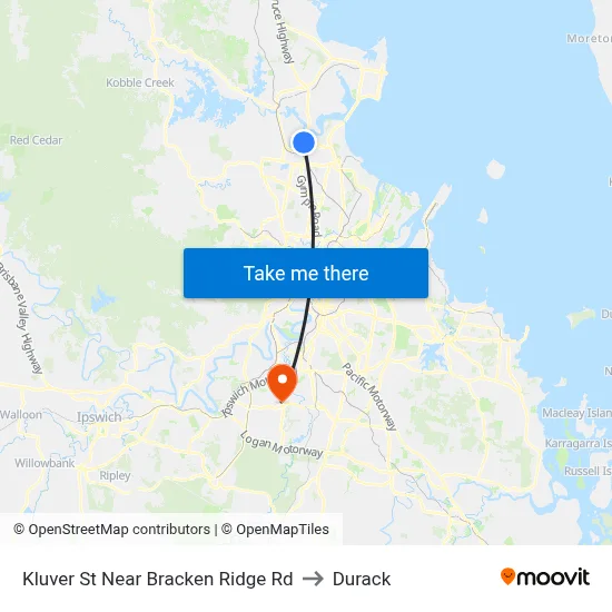 Kluver St Near Bracken Ridge Rd to Durack map