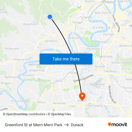 Greenford St at Merri Merri Park to Durack map