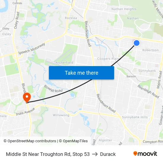 Middle St Near Troughton Rd, Stop 53 to Durack map