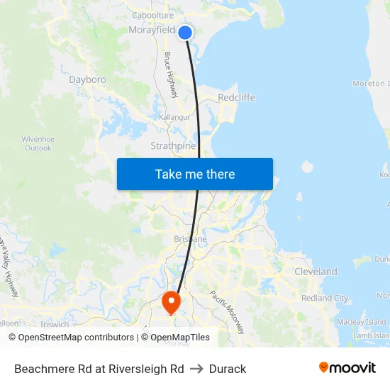 Beachmere Rd at Riversleigh Rd to Durack map