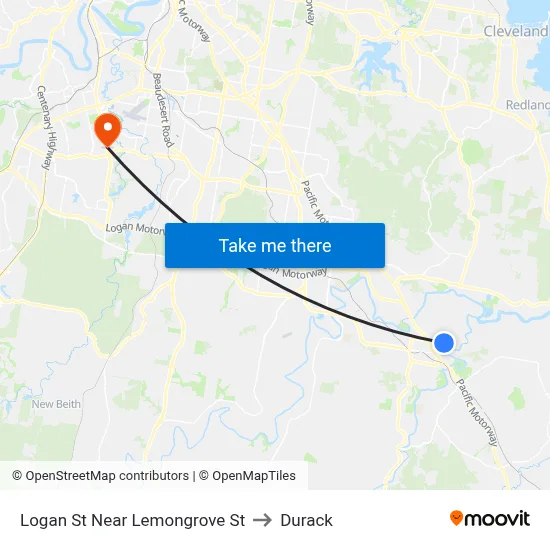 Logan St Near Lemongrove St to Durack map