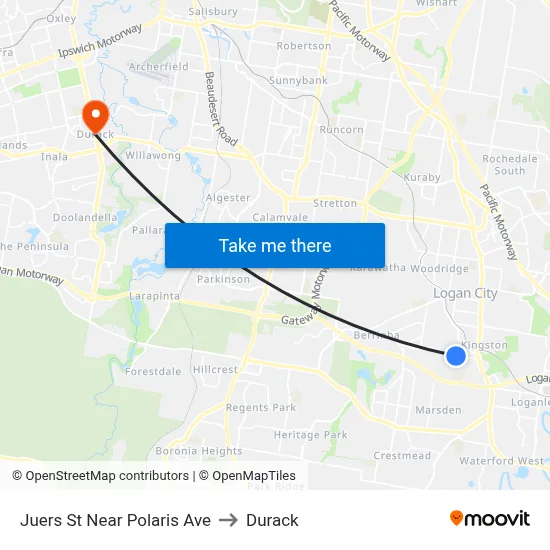 Juers St Near Polaris Ave to Durack map