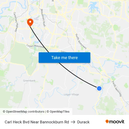 Carl Heck Bvd Near Bannockburn Rd to Durack map