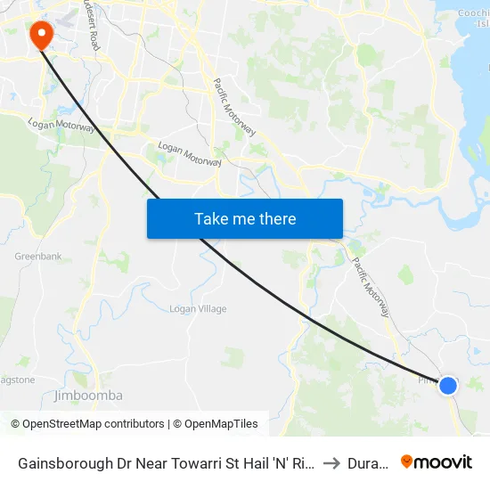 Gainsborough Dr Near Towarri St Hail 'N' Ride to Durack map