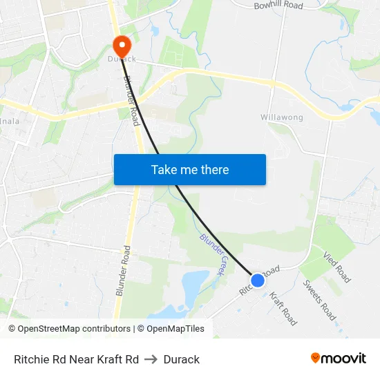 Ritchie Rd Near Kraft Rd to Durack map