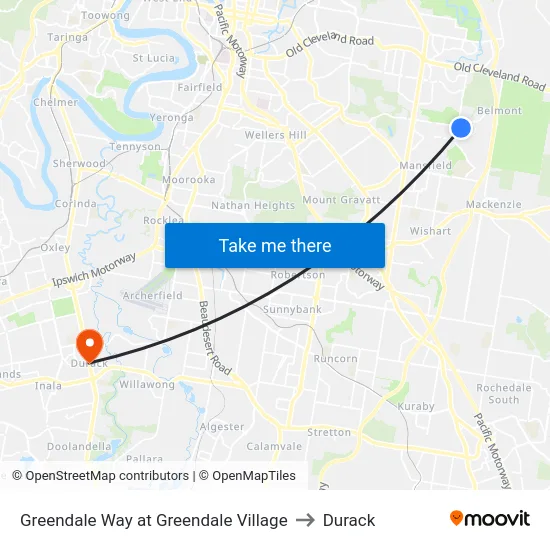 Greendale Way at Greendale Village to Durack map