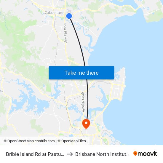 Bribie Island Rd at Pasturage Road Closed To June to Brisbane North Institute Of Tafe - Bracken Ridge map