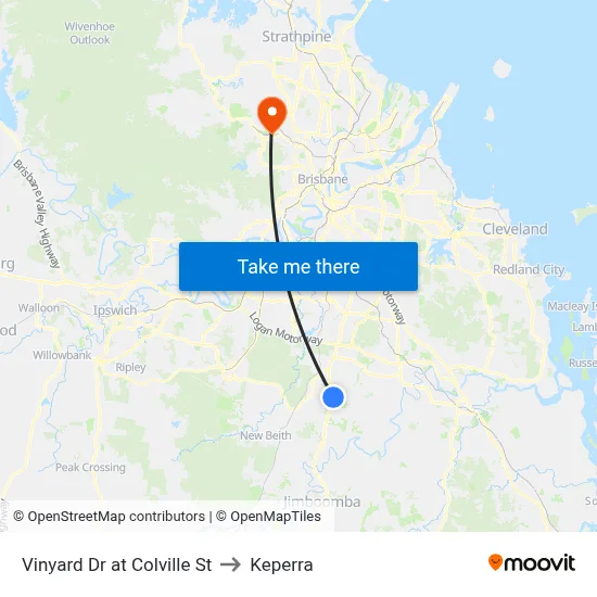 Vinyard Dr at Colville St to Keperra map