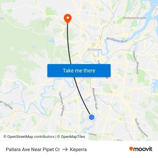 Pallara Ave Near Pipet Cr to Keperra map