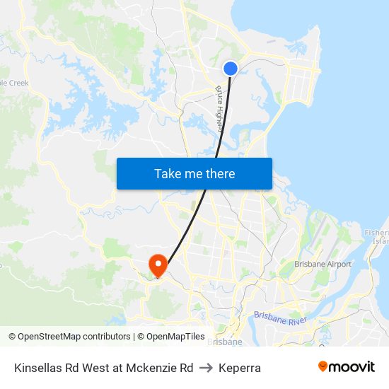 Kinsellas Rd West at Mckenzie Rd to Keperra map