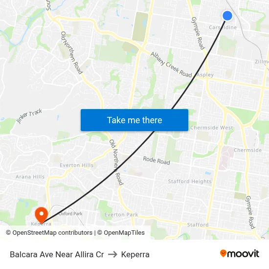Balcara Ave Near Allira Cr to Keperra map