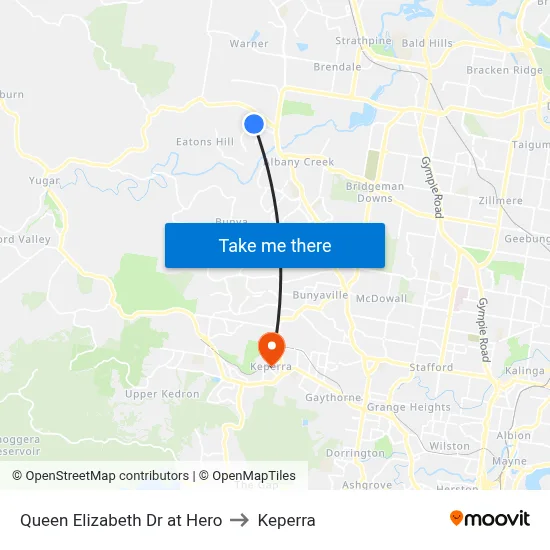 Queen Elizabeth Dr at Hero to Keperra map