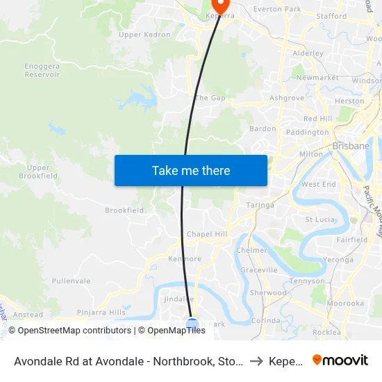 Avondale Rd at Avondale - Northbrook, Stop 60 to Keperra map